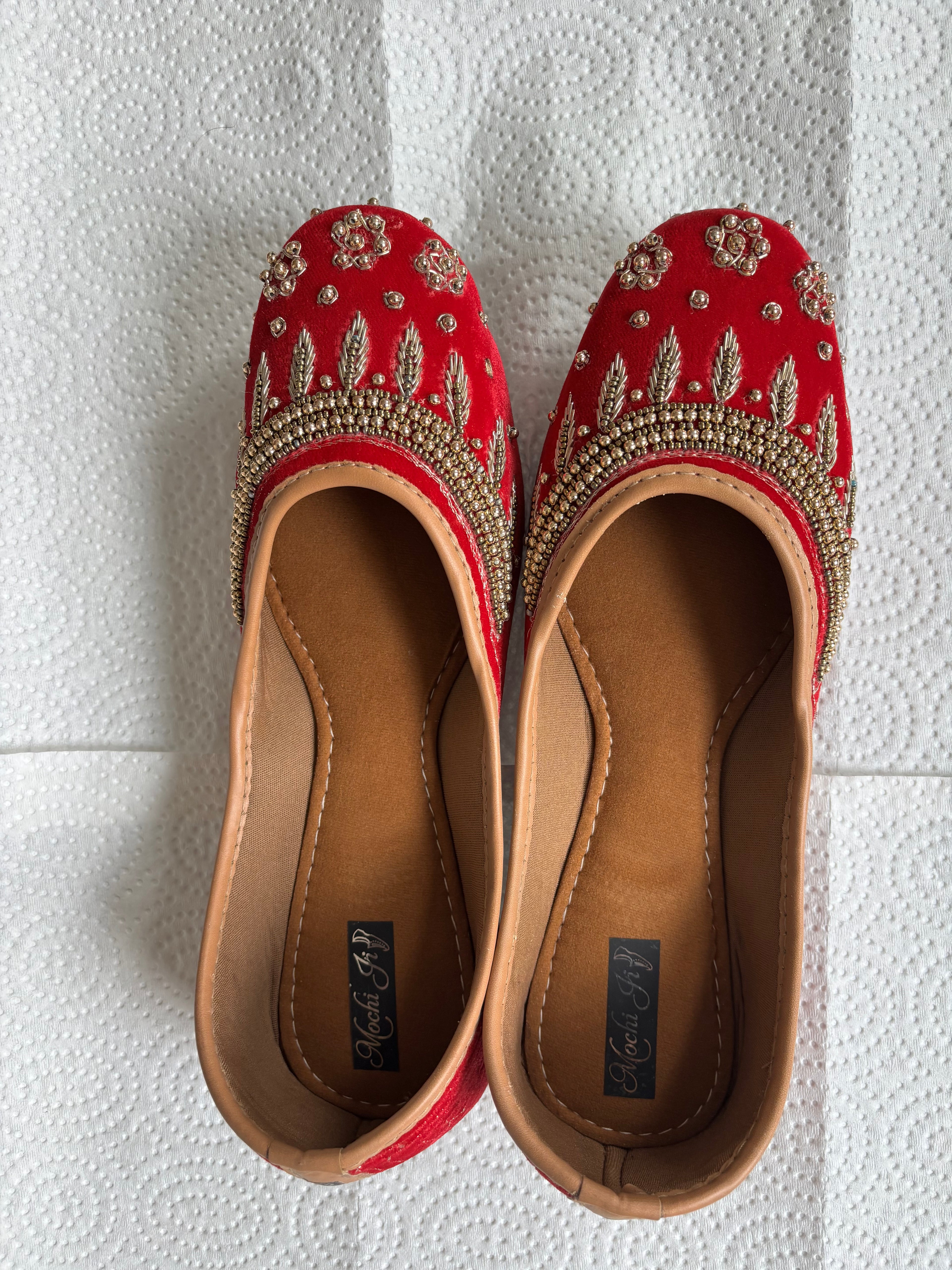 Punjabi Jutti  (Red Ruby)-12